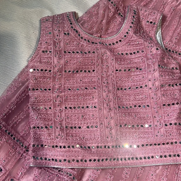 pink and silver sari. set 3 piece’s - Picture 2 of 10